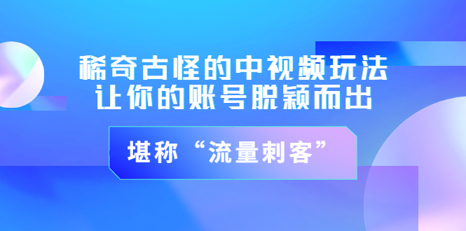 【副业项目3652期】稀奇古怪的中视频玩法，让你的账号脱颖而出，堪称“流量刺客”（图文+视频)-千图副业网