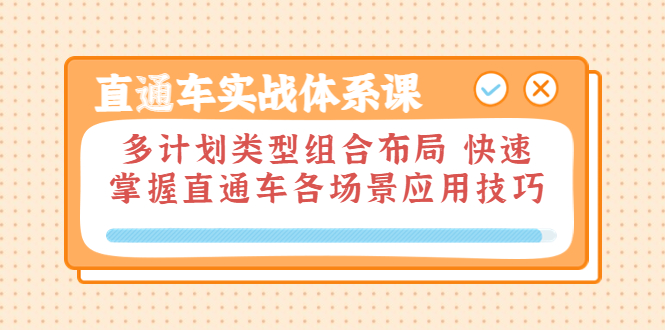 【副业项目3910期】直通车实战体系课：多计划类型组合布局，快速掌握直通车各场景应用技巧-千图副业网