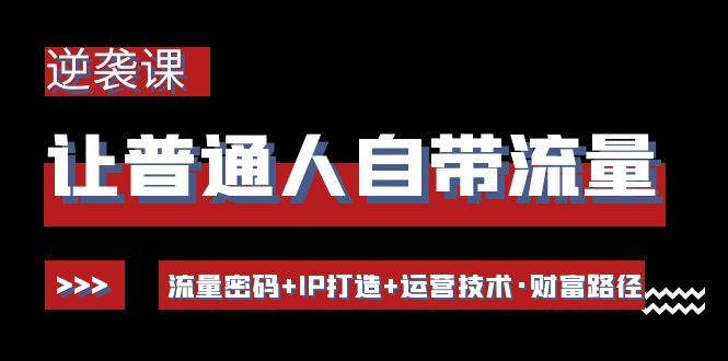 【副业项目4534期】让普通人自带流量的逆袭课：流量密码+IP打造+运营技术·财富路径-千图副业网