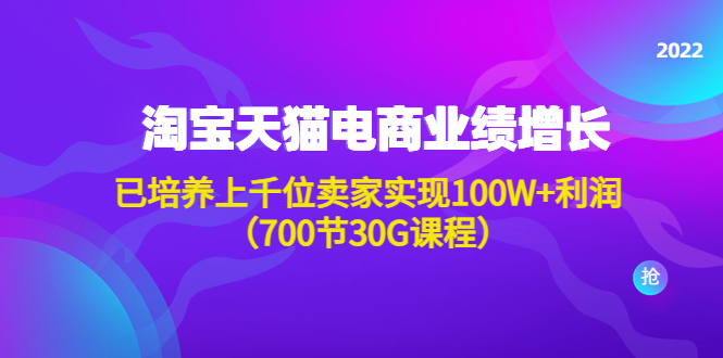 【副业项目4675期】淘系天猫电商业绩增长：已培养上千位卖家实现100W+利润（700节30G课程）-千图副业网