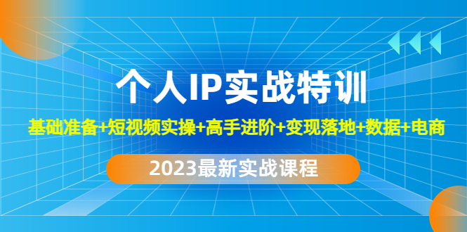 【副业项目4959期】2023个人IP实战特训：基础准备+短视频实操+高手进阶+变现落地+数据+电商-千图副业网