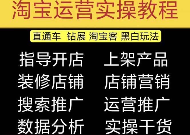 【副业项目5247期】2023淘宝开店教程0基础到高级全套视频网店电商运营培训教学课程（2月更新）-千图副业网