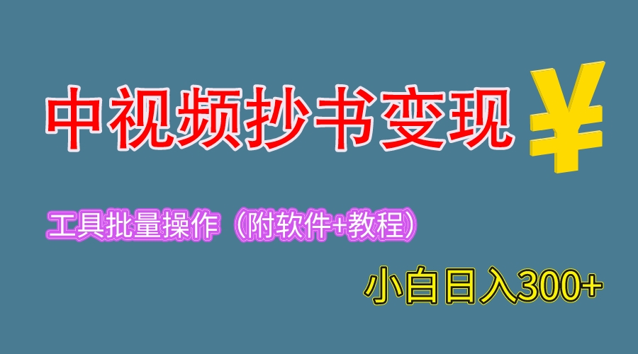 【副业项目6300期】2023中视频抄书变现（附工具+教程），一天300+，特别适合新手操作的副业-千图副业网