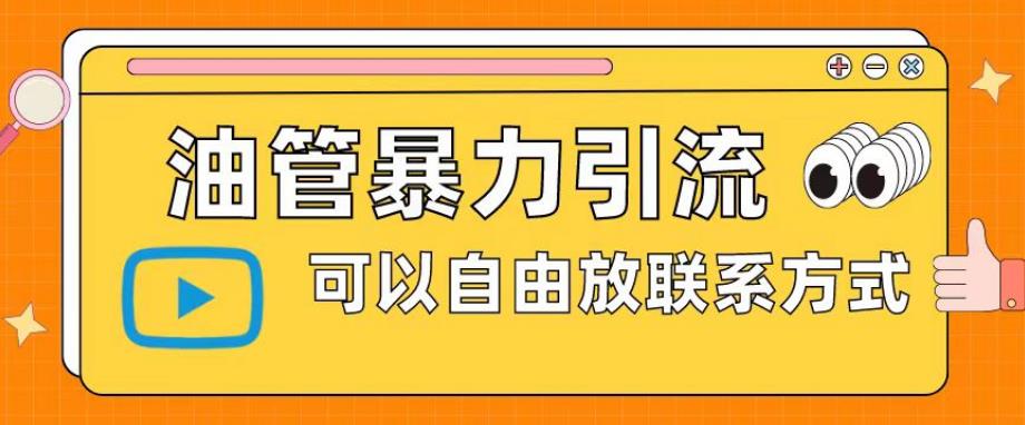 【副业项目6166期】油管暴力引流，可以自由放联系方式【揭秘】-千图副业网