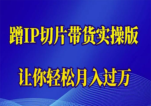 【副业项目6060期】2023蹭这个IP切片带货实操版，让你轻松月入过万（教程+素材）-千图副业网