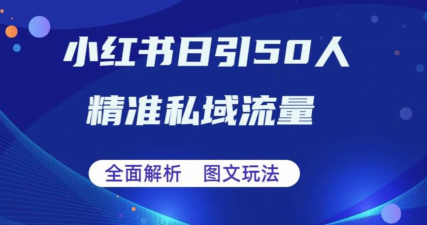 【副业项目6772期】全面解析小红书图文引流日引50私域流量【揭秘】-千图副业网