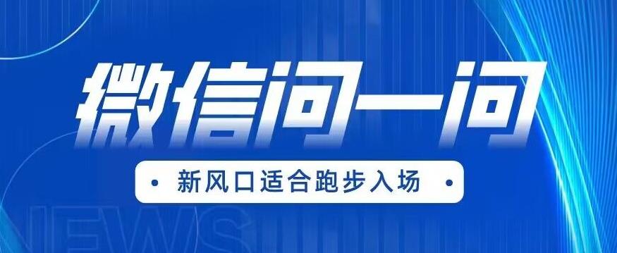 【副业项目6729期】全网首发微信问一问新风口变现项目（价值1999元）【揭秘】-千图副业网