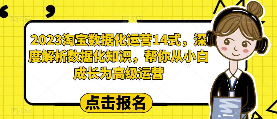 【副业项目6599期】2023淘宝数据化-运营 14式，深度解析数据化知识，帮你从小白成长为高级运营-千图副业网