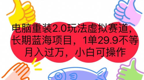 【副业项目7176期】电脑重装2.0玩法虚拟赛道，长期蓝海项目 一单29.9-千图副业网