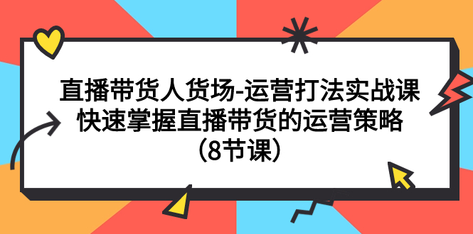 【副业项目7982期】直播带货人货场-运营打法实战课：快速掌握直播带货的运营策略（8节课）-千图副业网