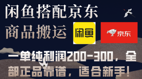 【副业项目8156期】闲鱼搭配京东备份库搬运，一单纯利润200-300，全部正品靠谱，适合新手-千图副业网