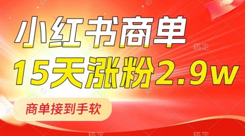 【副业项目8480期】小红书商单最新玩法，新号15天2.9w粉，接单到手软-千图副业网