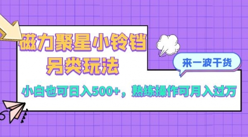 【副业项目8484期】磁力聚星小铃铛另类玩法，小白也可日入500+-千图副业网