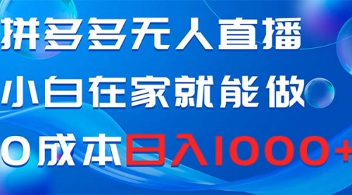 【副业项目8603期】拼多多无人直播，小白在家就能做，0成本日入1000+-千图副业网