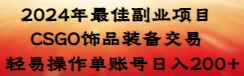 【副业8982期】2024年最佳副业项目 CSGO饰品装备交易 轻易操作单账号日入200+-千图副业网