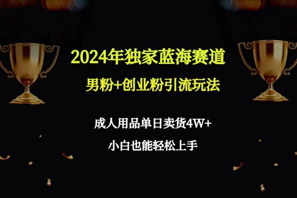 2024年独家蓝海赛道男粉+创业粉引流玩法，成人用品单日卖货4W+保姆教程-千图副业网