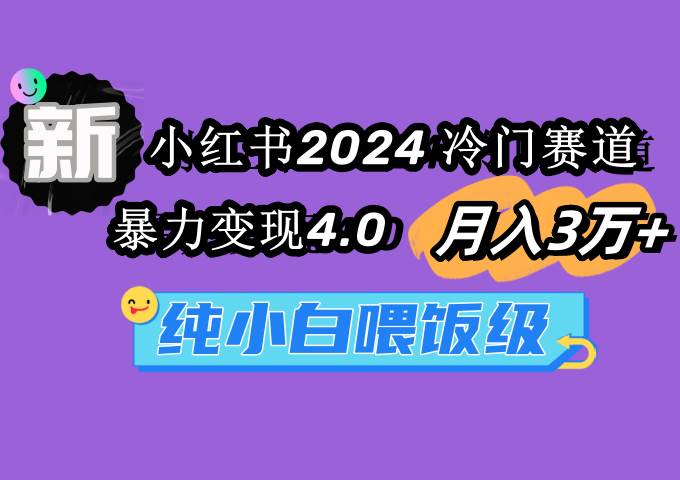 小红书2024冷门赛道 月入3万+ 暴力变现4.0 纯小白喂饭级-千图副业网