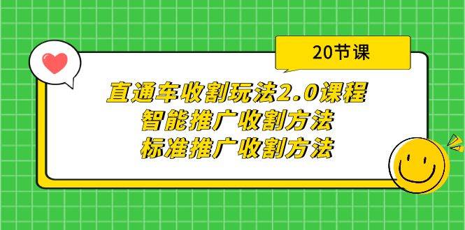 直通车收割玩法2.0课程：智能推广收割方法+标准推广收割方法（20节课）-千图副业网