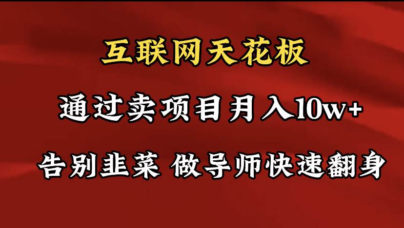 导师训练营互联网的天花板，让你告别韭菜，通过卖项目月入10w+，一定要…-千图副业网