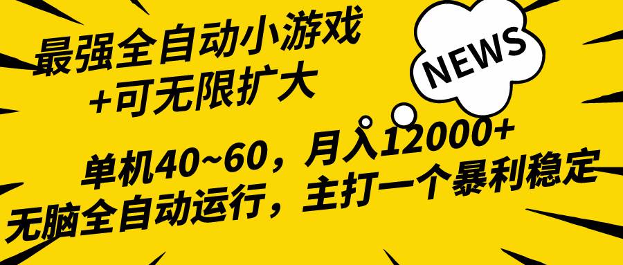 2024最新全网独家小游戏全自动，单机40~60,稳定躺赚，小白都能月入过万-千图副业网