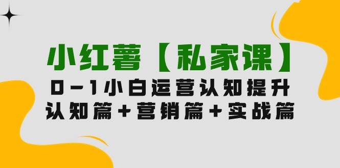 小红薯【私家课】0-1玩赚小红书内容营销，认知篇+营销篇+实战篇（11节课）-千图副业网