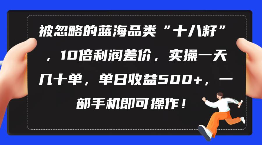 被忽略的蓝海品类“十八籽”，10倍利润差价，实操一天几十单 单日收益500+-千图副业网