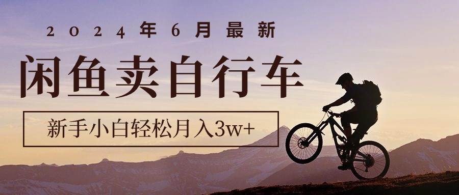 2024年6月最新闲鱼卖自行车，新手小白轻松月入3w+项目-千图副业网