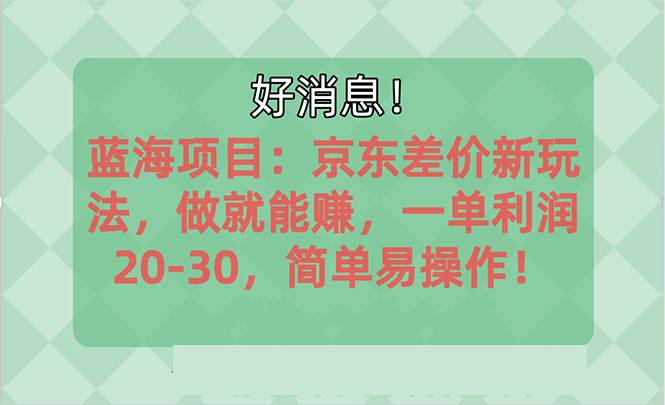 越早知道越能赚到钱的蓝海项目：京东大平台操作，一单利润20-30，简单…-千图副业网