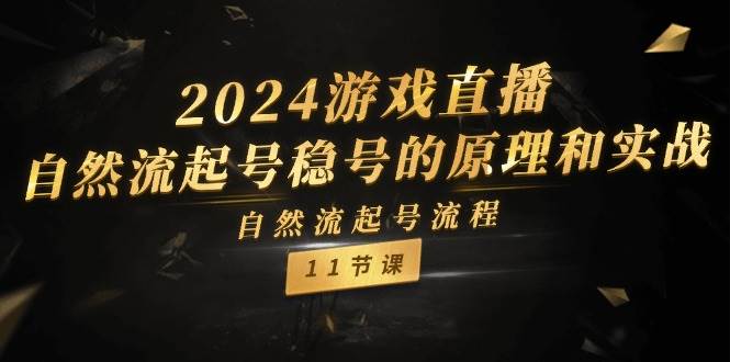 2024游戏直播-自然流起号稳号的原理和实战，自然流起号流程（11节）-千图副业网