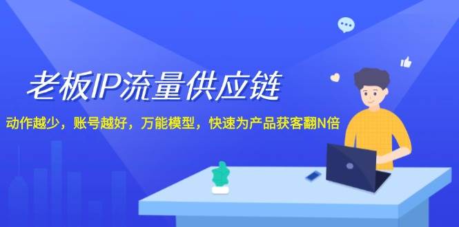 老板 IP流量 供应链，动作越少，账号越好，万能模型，快速为产品获客翻N倍-千图副业网