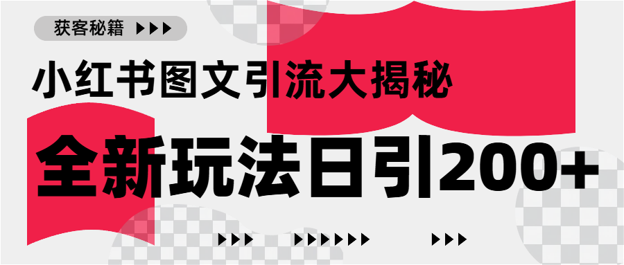 小红书图文引流，只需一张图片即可撬动百万流量，日引200+创业粉-千图副业网