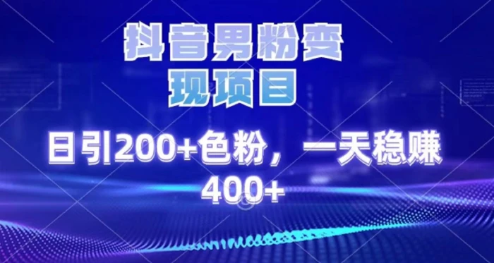 2025最新男粉项目 日引200 轻松月入2w+-千图副业网